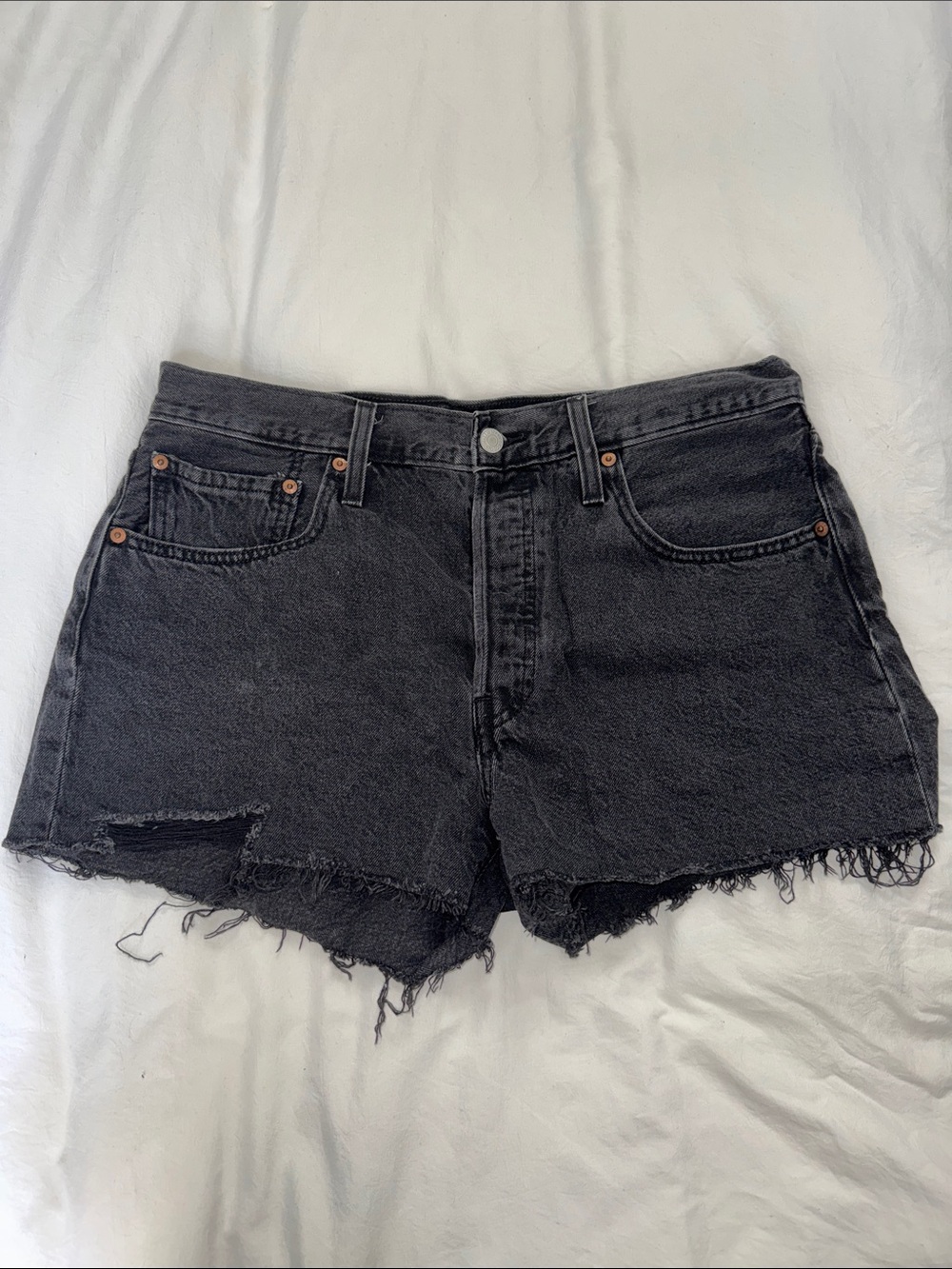 Levi's Black 501 Denim Shorts